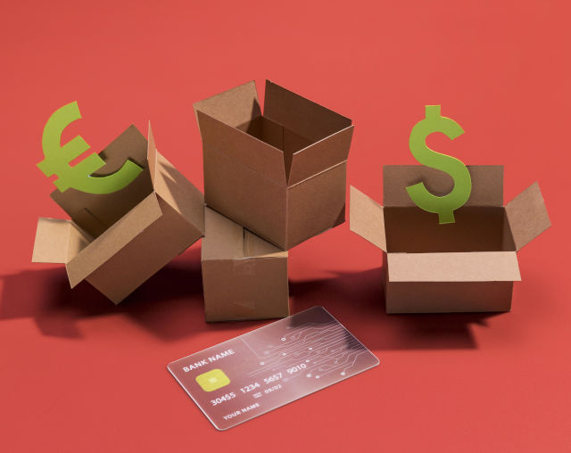 Eco-friently packaging with money signs