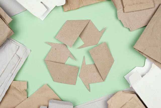 Recyclable paper sign