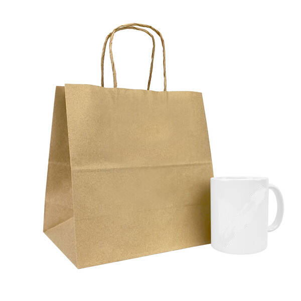 Kraft bags with jute handles